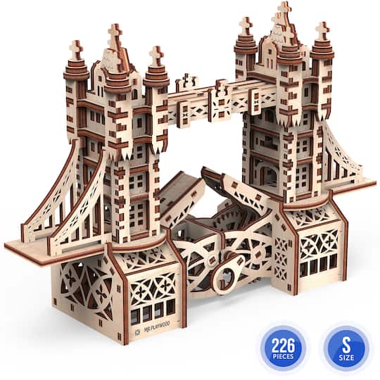 Mr.PLAYWOOD Tower Bridge S 3D Wooden STEM Model